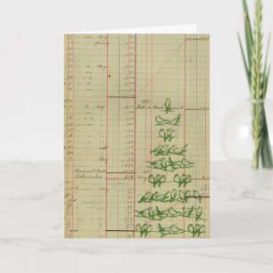 Kerstmis van de Boom van de vogel Feestdagen Kaart