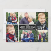 Kerstmis van de Collage van de foto | Grijze en Feestdagenkaart (Voorkant)