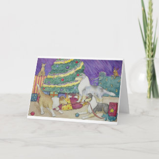 Kerstmis van de collie feestdagen kaart