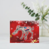 Kerstmis van de democraat feestdagenkaart (Staand voorkant)