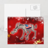 Kerstmis van de democraat feestdagenkaart (Voorkant / Achterkant)