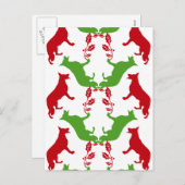 Kerstmis van de Duitse herder Feestdagenkaart (Voorkant / Achterkant)