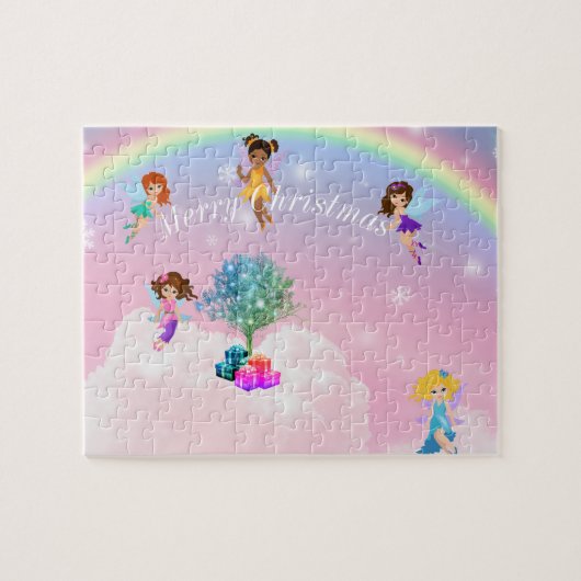 Kerstmis van de feeën legpuzzel (Horizontaal)