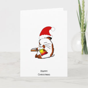 Kerstmis van de hamster feestdagen kaart
