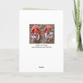 Kerstmis van de Kerstman van Ninja van de Kat van Kaart (Achterkant)