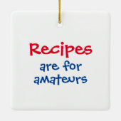 Kerstmis van de leuke grappige kok keramisch ornament (Achterkant)