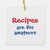 Kerstmis van de leuke grappige kok keramisch ornament (Voorkant)