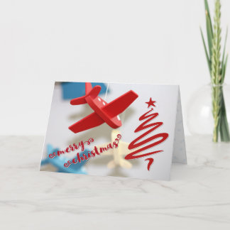 Kerstmis van de luchtvaart feestdagen kaart