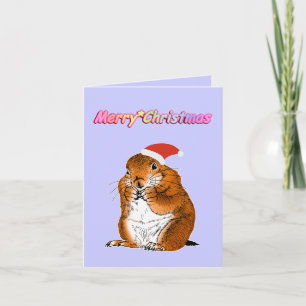 Kerstmis van de prairiehond feestdagen kaart