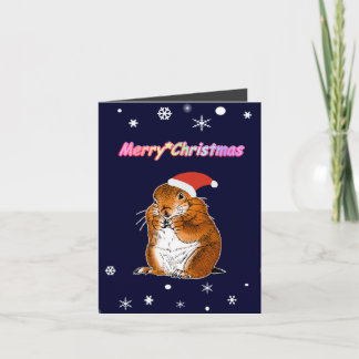 Kerstmis van de prairiehond feestdagen kaart