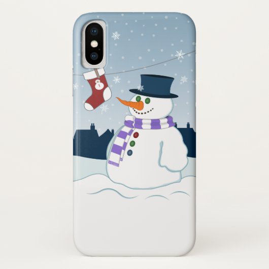 Kerstmis van de sneeuwman & van de Kous Case-Mate iPhone Case (Achterkant)