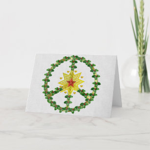 Kerstmis van de Ster van de vrede Feestdagen Kaart