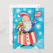 Kerstmis van de V.S. de Kerstman Feestdagenkaart (Voorkant / Achterkant)