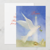 Kerstmis van de Vrede Feestdagenkaart (Voorkant / Achterkant)