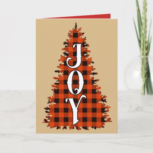 Kerstmis van de Vreugde van de houthakker Feestdagen Kaart (Voorkant)