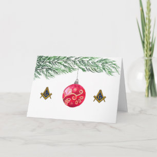 Kerstmis van de vrijmetselaar Vrijmetselaar Kerstm Bedankkaart