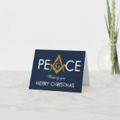 Kerstmis van de vrijmetselaar Vrijmetselaar Masoni Bedankkaart (Voorkant)