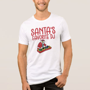 Kerstmis van DJ Santa's favoriete Tri-Blend Shirt