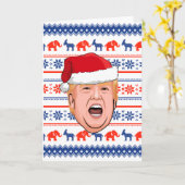KERSTMIS VAN DONALD TRUMP KAART (Gele Bloem)
