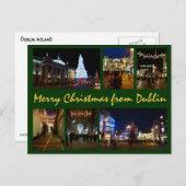 Kerstmis van Dublin Feestdagenkaart (Voorkant / Achterkant)