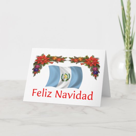 Kerstmis van Guatemala Feestdagen Kaart (Voorkant)