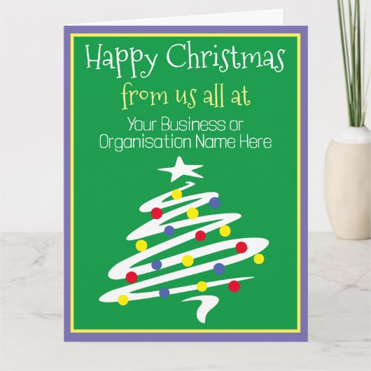 Kerstmis van het Bedrijf Kaart (Voorkant)