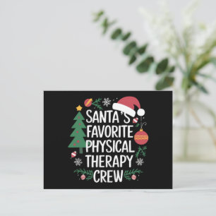 Kerstmis van het favoriete fysiotherapie-team van feestdagenkaart