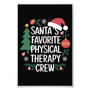 Kerstmis van het favoriete fysiotherapie-team van  foto afdruk
