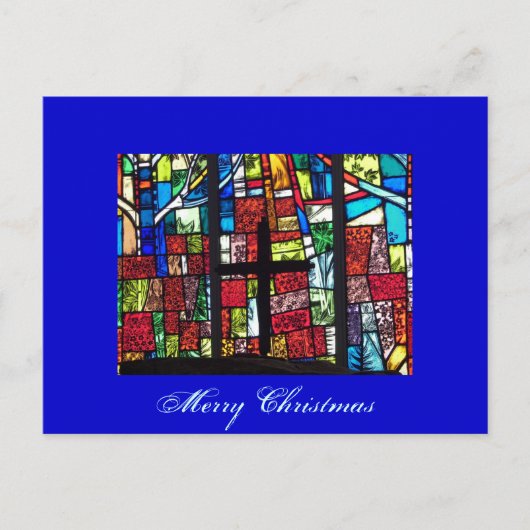 Kerstmis van het Glas in lood Feestdagenkaart (Voorkant)