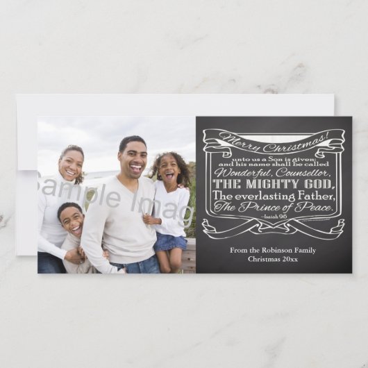 Kerstmis van het Heilige Schrift van het bord Feestdagenkaart (Voorkant)