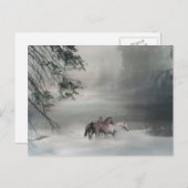 Kerstmis van het paard, de Briefkaarten van de (Voorkant / Achterkant)