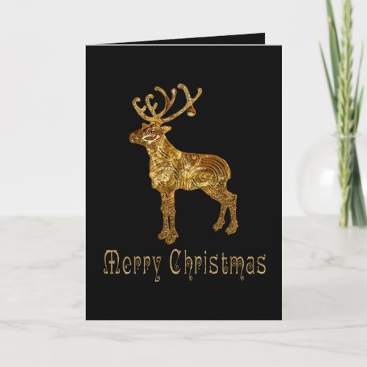 Kerstmis van het rendier feestdagen kaart (Voorkant)