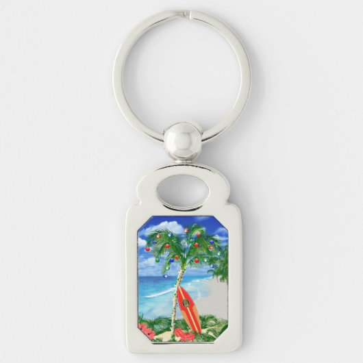 Kerstmis van het strand sleutelhanger (Voorkant)