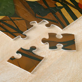 Kerstmis van intellectuelen met mid-century modern legpuzzel (Zijkant)