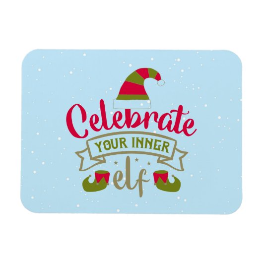 Kerstmis van je innerlijke elf vieren magneet (Horizontaal)