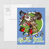 Kerstmis van Juli van de god Feestdagenkaart (Voorkant / Achterkant)