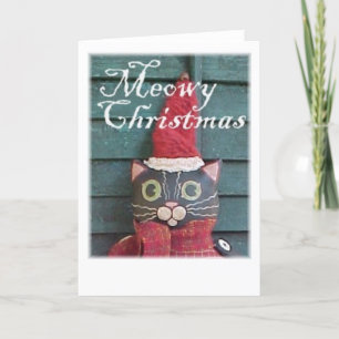 Kerstmis van Meowy Feestdagen Kaart
