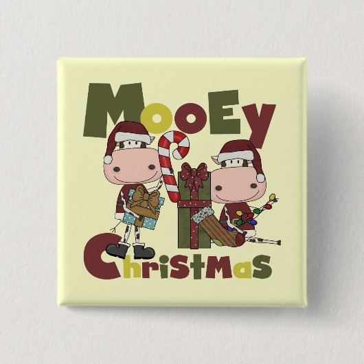 Kerstmis van Mooey Vierkante Button 5,1 Cm (Voorkant)