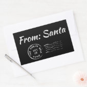 Kerstmis van Santa Black Gift Label Label Sticker (Envelop)