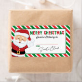 Kerstmis van Santa Gift-Sticker Etiket (Insitu)