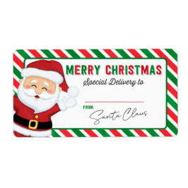Kerstmis van Santa Gift-Sticker Etiket