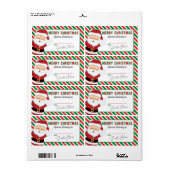 Kerstmis van Santa Gift-Sticker Etiket (Full Sheet)