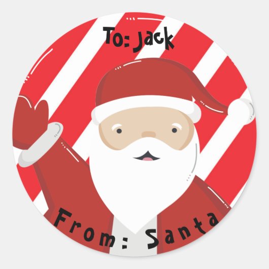 Kerstmis van Santa naar sticker (Voorkant)