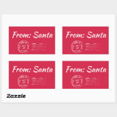 Kerstmis van Santa Pink Gift Label Label Sticker (Vel)