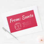 Kerstmis van Santa Pink Gift Label Label Sticker (Envelop)
