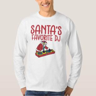 Kerstmis van Santa's favoriete dj T-shirt