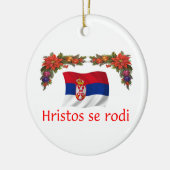 Kerstmis van Servië Keramisch Ornament (Links)