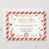 Kerstmis van Sint Officiële Nice Lijst Certificaat Kaart (Voorkant)