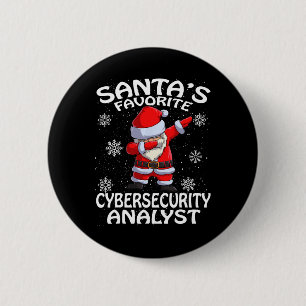 Kerstmis van Sinterklaas' favoriete cyberbeveiligi Ronde Button 5,7 Cm