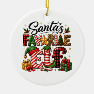 Kerstmis van Sinterklaas' favoriete elf Keramisch Ornament